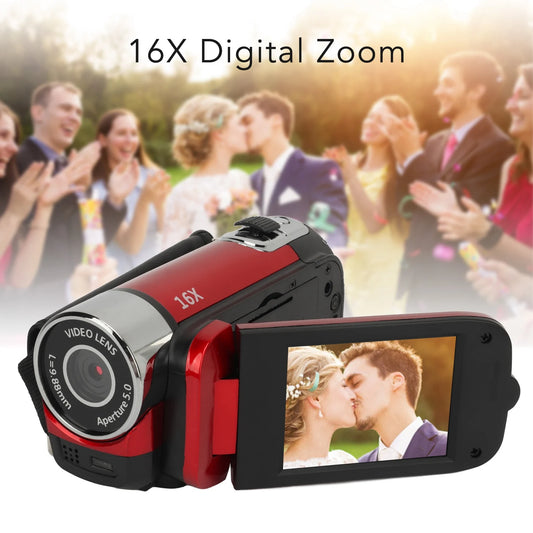 D90 16MP Digital Camera – 2.4" Rotatable Screen, 1080P Camcorder with Fill Light & 16X Zoom