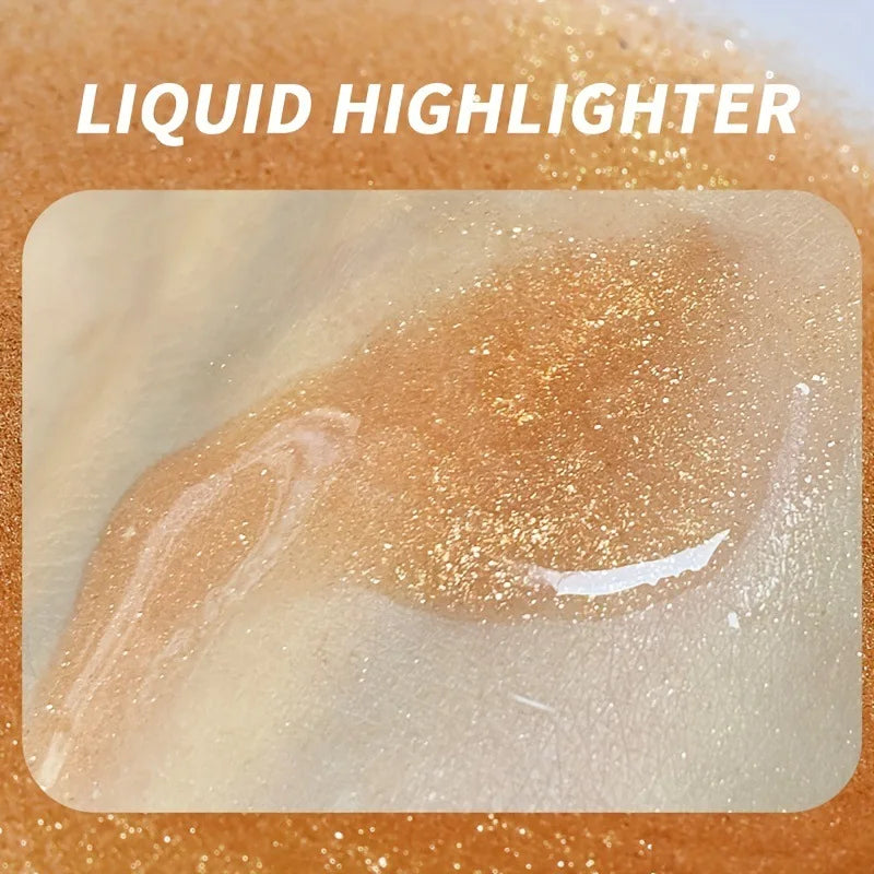 4-Color Liquid Highlighter – Long-Lasting Moisturizing Body & Face Illuminator (100g)