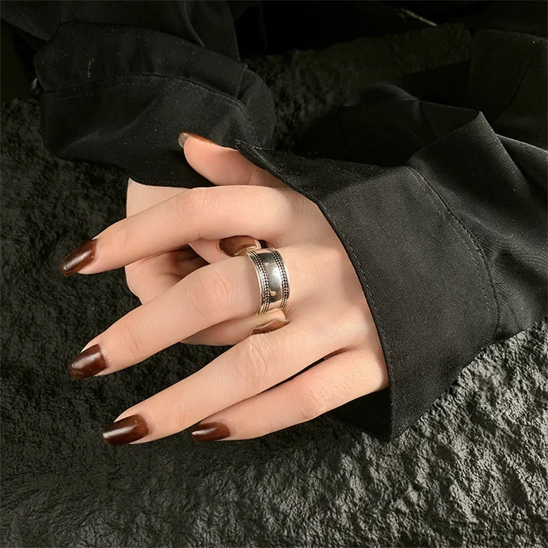 925 Sterling Silver Adjustable Heart Ring – Vintage-Inspired Classic Cocktail Jewelry for Women