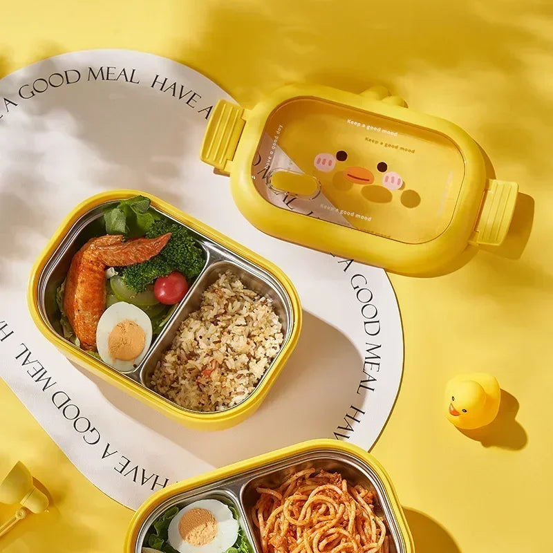Stainless Steel Kids Lunch Box – 1000ml Heatable Bento Food Container with Leakproof Design