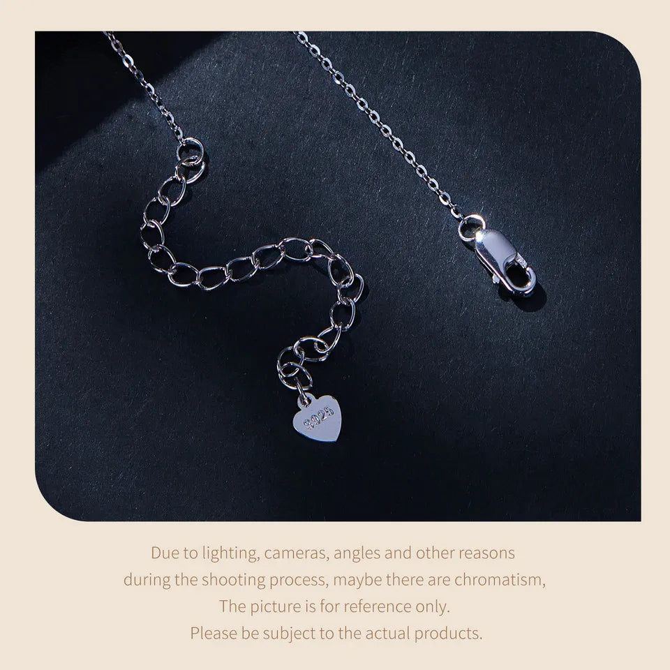 1 Carat Moissanite Pendant Necklace for Women – 925 Sterling Silver Bazel Setting, D Color VVS1 Diamond Look, Wedding & Gift Jewelry