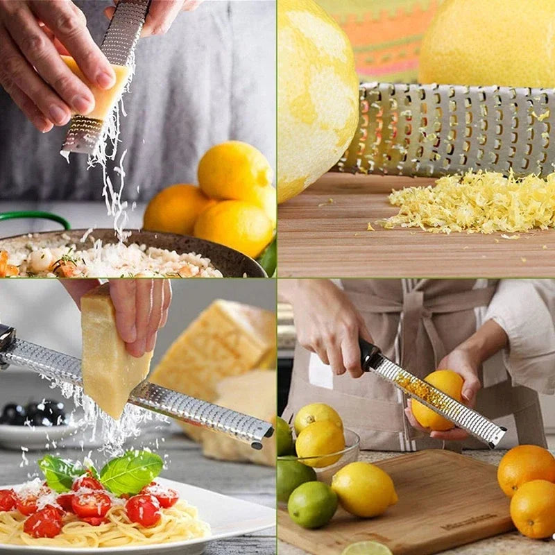 Stainless Steel Cheese Grater and Zester – Multipurpose Slicer for Lemon, Chocolate, Fruits & Vegetables, Kitchen Cutter Tool