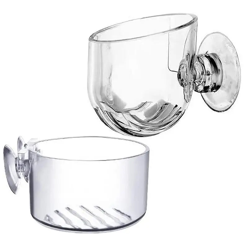 Acrylic Aquarium Plant Cup with Suction Holder – Transparent Hanging Pot for Aquatic Plants – Fish Tank Feeding and Decoration Tool