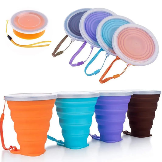 Collapsible Silicone Travel Cup – BPA-Free Foldable Coffee & Water Cup for Outdoor Use
