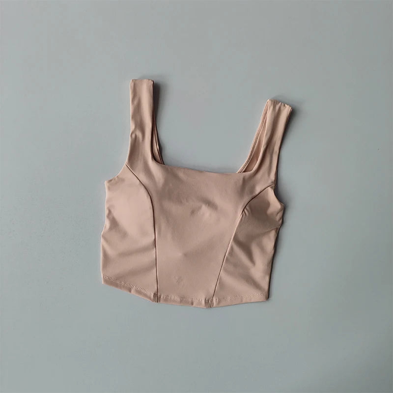 Women's Cross Back One-Piece Sports Bra – Shockproof, Breathable & Quick-Drying for Running and Fitness
