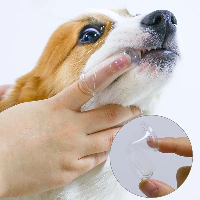 Super Soft Silicone Pet Finger Toothbrush – Gentle Dental Cleaning Tool for Dogs & Cats, Removes Tartar and Freshens Breath