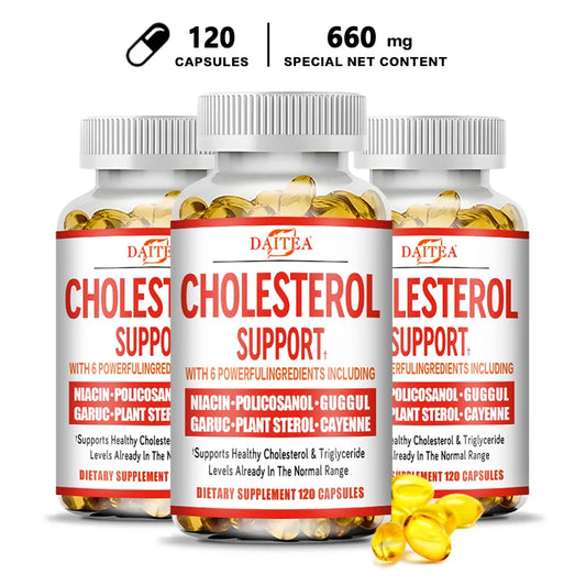 Cholesterol Health Supplement – Cardiovascular and Circulatory Support – Natural Plant Extracts, Antioxidant Formula, 120 Capsules