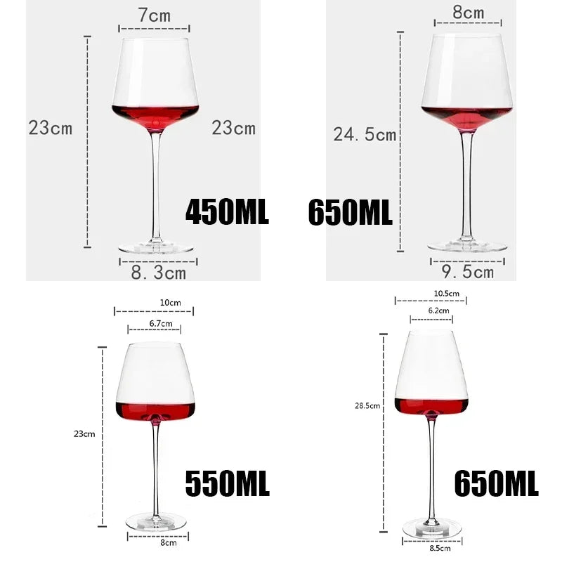 2pcs Large Capacity Burgundy Bordeaux Square Red Wine Glasses – High-End Goblets for Champagne, Water & Party Use