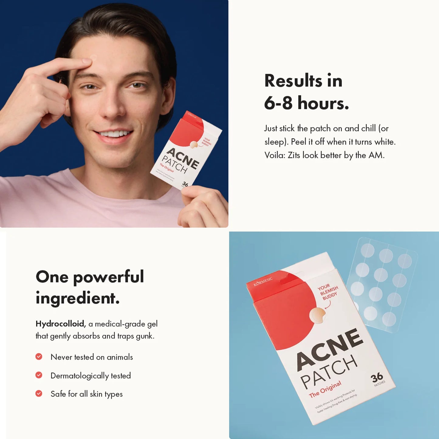 Acne Invisible Patch Set for Day and Night – Discreet Blemish Cover for Face and Skin