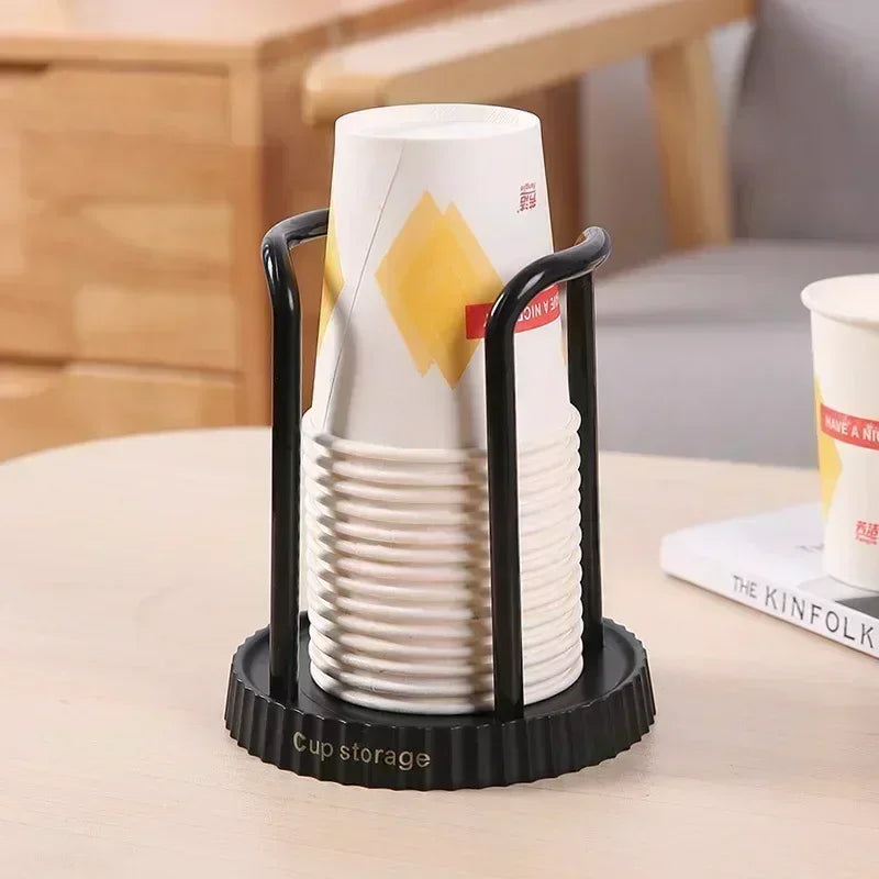 Wall-Mounted Automatic Cup Dispenser – Disposable Paper Cup Holder with Suction Mount