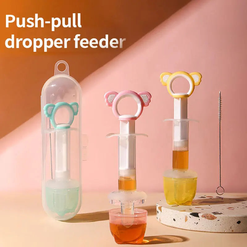 BPA-Free Baby Medicine Feeder – Food Grade Anti-Choke Dropper Dispenser with Squeeze Pacifier Design