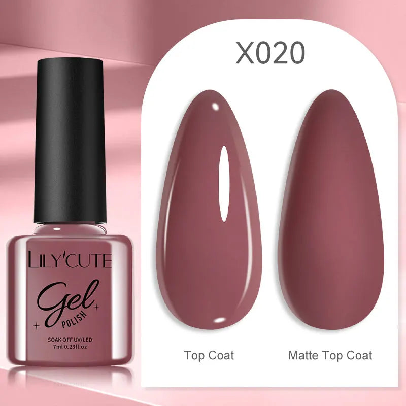 7ml Nail Gel Polish – 125 Solid Colors, Soak-Off UV LED Semi-Permanent Gel for Manicure