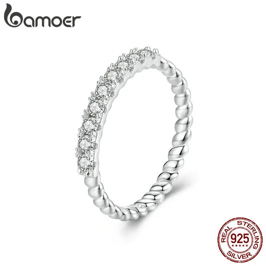 Textured Moissanite Half Eternity Band – 925 Sterling Silver Pave Ring with D Color VVS1 Stones for Women