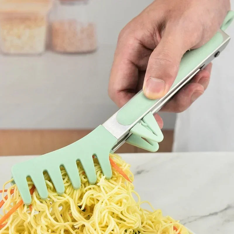 3-Piece Silicone and Stainless Steel Cooking Tongs – Heat-Resistant Non-Slip Grippers for BBQ, Bread, Meat, and Kitchen Use