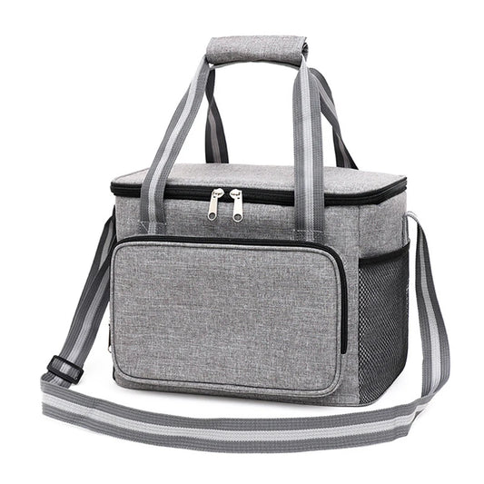15L Large Insulated Lunch Bag – Waterproof, Leak-Proof Oxford Cloth Tote for Outdoor Picnic, Work, or School