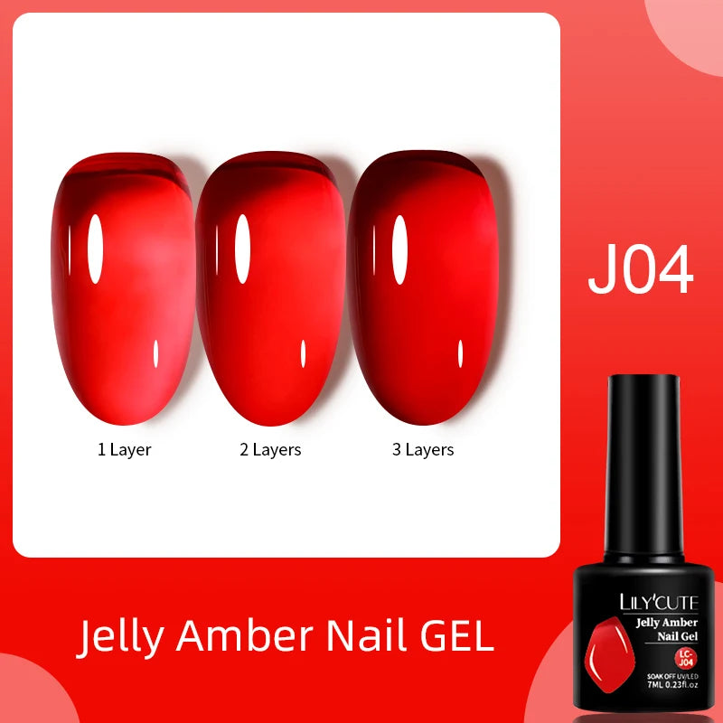 7ml Purple Red Glitter Gel Nail Polish – Soak Off UV Semi-Permanent Varnish for DIY Winter Nail Art