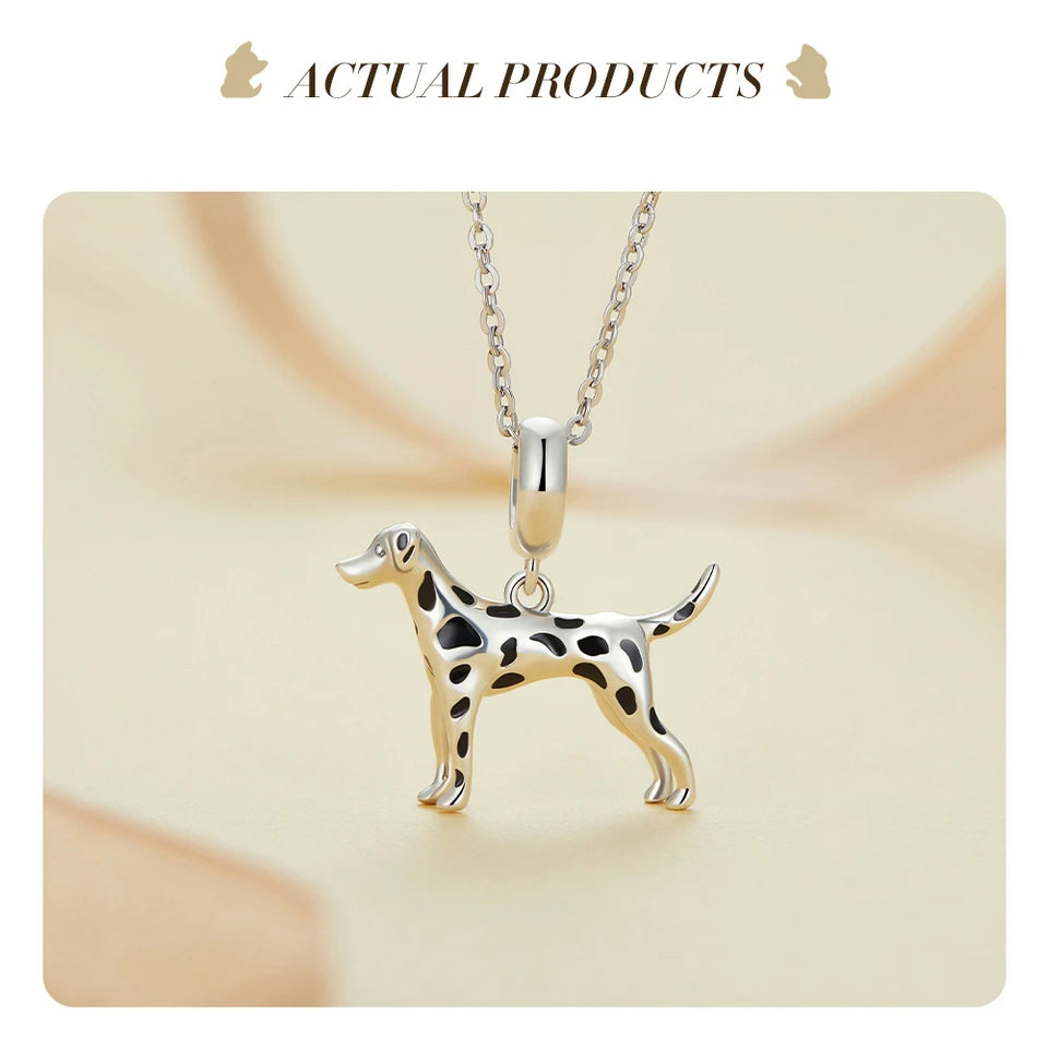 Sterling Silver Dog Charm Bead – Poodle & Dachshund Pendant for Charm Bracelets, DIY Jewelry for Women