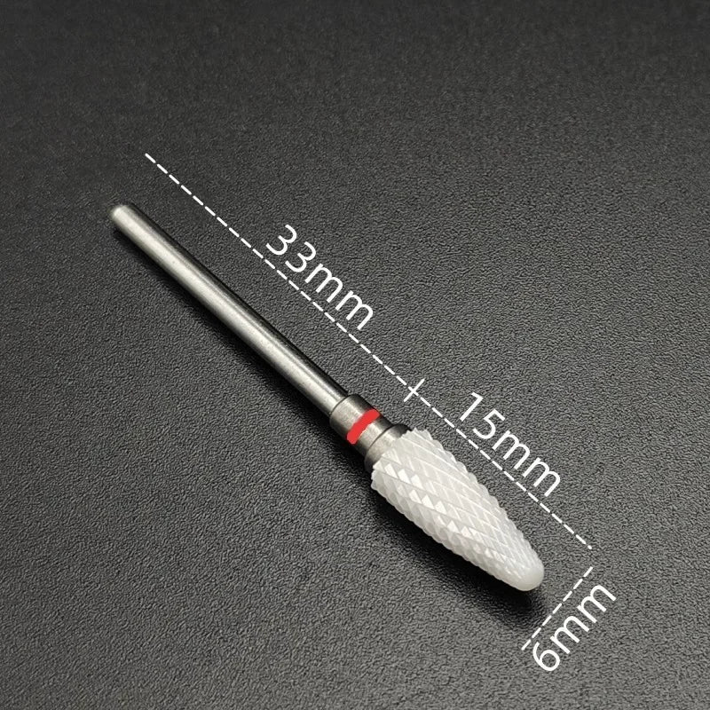Ceramic Nail Drill Bit – 3/32" Carbide Milling Cutter for Electric Nail Drill, Manicure, Pedicure & Callus Care