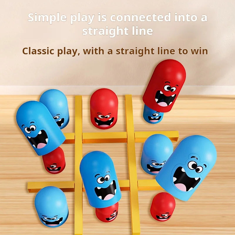 Tic Tac Toe Nesting Doll Game – Interactive Logic Toy for Kids and Family Fun