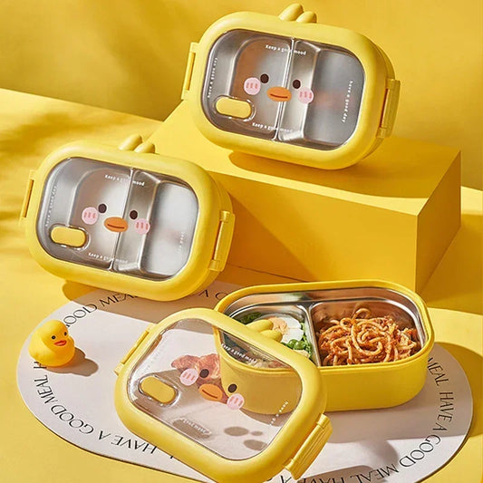 Stainless Steel Kids Lunch Box – 1000ml Heatable Bento Food Container with Leakproof Design