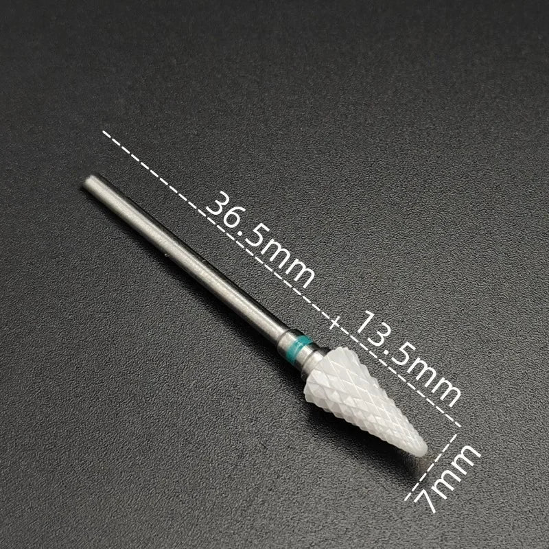 Ceramic Nail Drill Bit – 3/32" Carbide Milling Cutter for Electric Nail Drill, Manicure, Pedicure & Callus Care