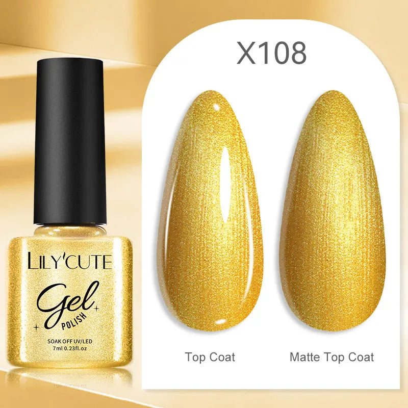 7ml Nail Gel Polish – 125 Solid Colors, Soak-Off UV LED Semi-Permanent Gel for Manicure