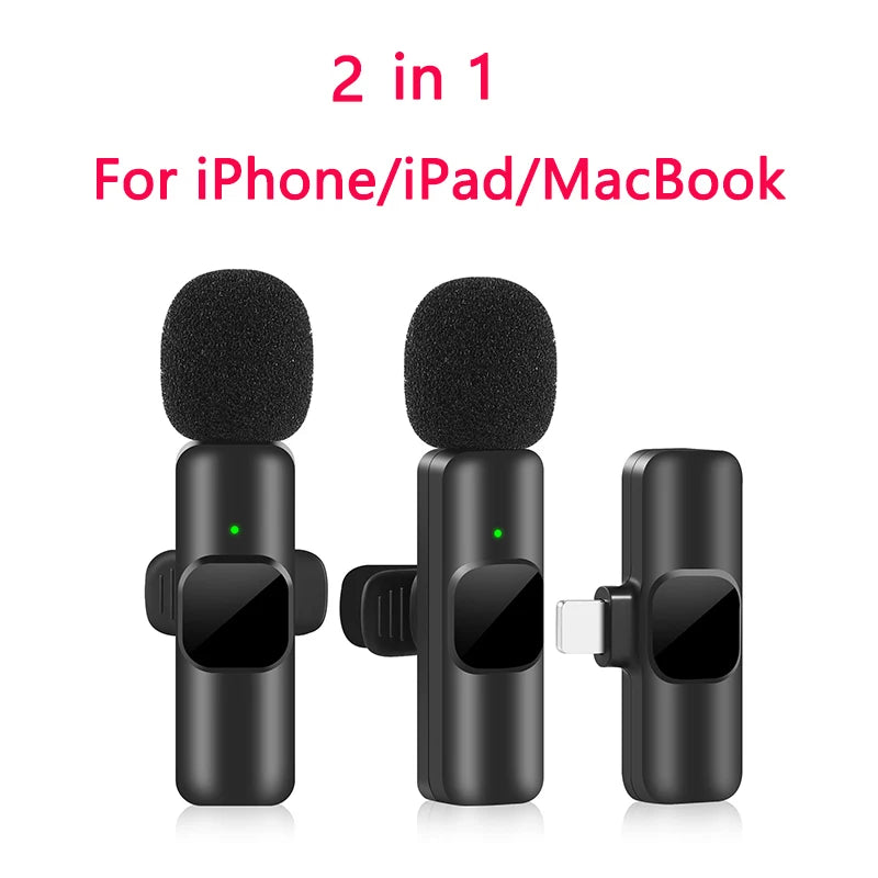 Wireless Lavalier Microphone – Portable Clip-On Mini Mic for iPhone & Android, Real-Time Audio Sync for Streaming, Vlogging & Recording