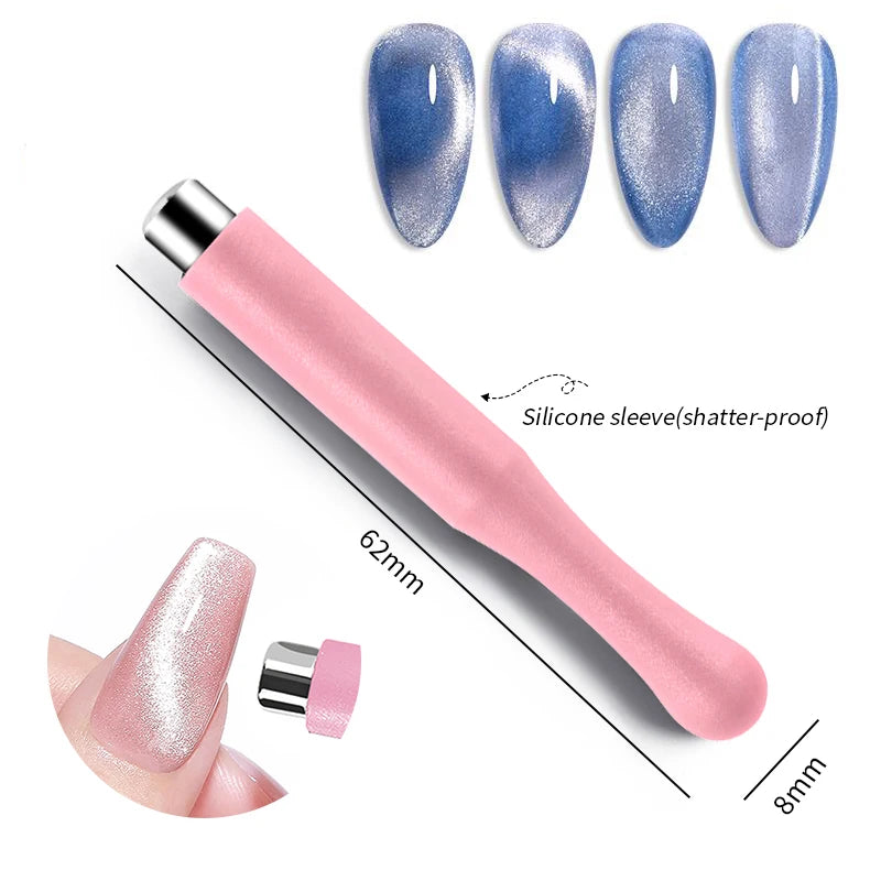 7ml Dynamic Reflective Cat Eye Magnetic Gel – Glitter Soak-Off Nail Polish with 3D Magnet Effect