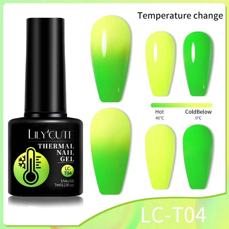 7ml Thermal Color-Changing Gel Nail Polish – Temperature Reactive Vernis with Matte & Bright Effect