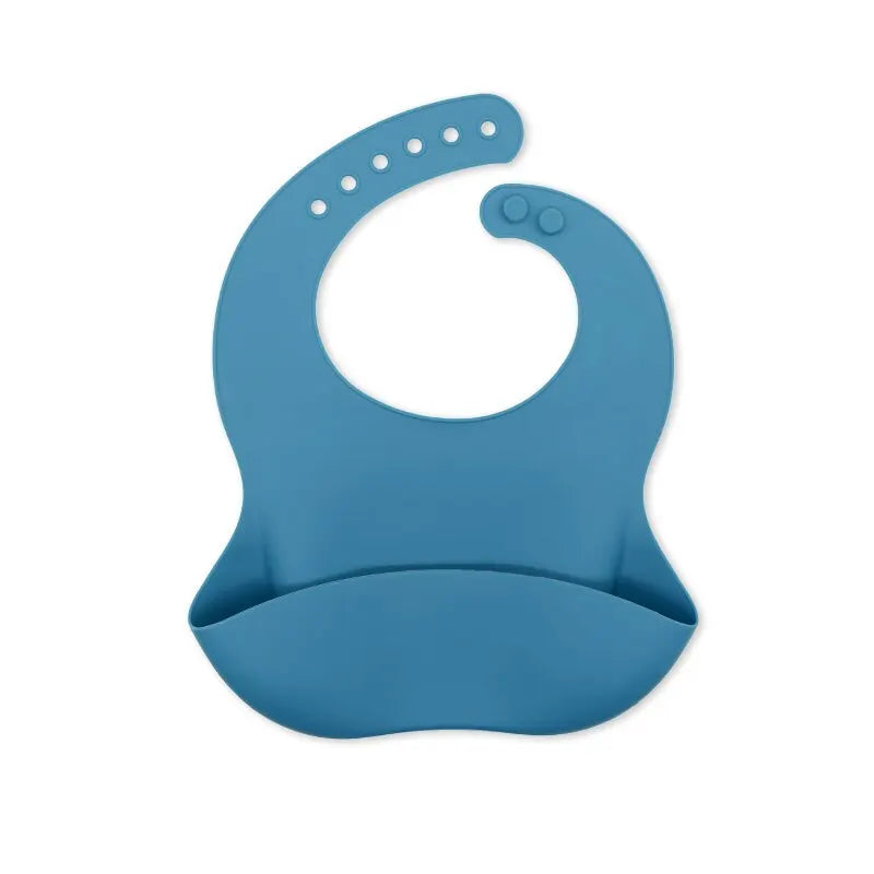 Waterproof Silicone Baby Bib – Adjustable Soft Cartoon Bib for Toddlers (1–3Y, Unisex)