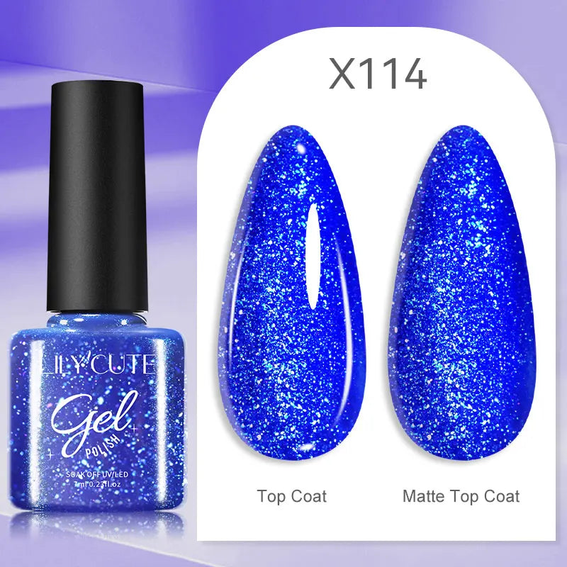 7ml Nail Gel Polish – 125 Solid Colors, Soak-Off UV LED Semi-Permanent Gel for Manicure