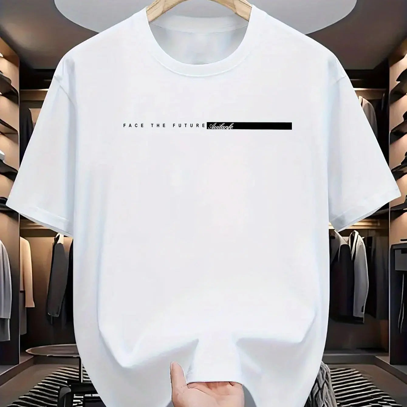 100% Cotton Summer Loose Fit T-Shirt – Large Letter Print Round Neck Short Sleeve Tee for Men and Women, High Street Style