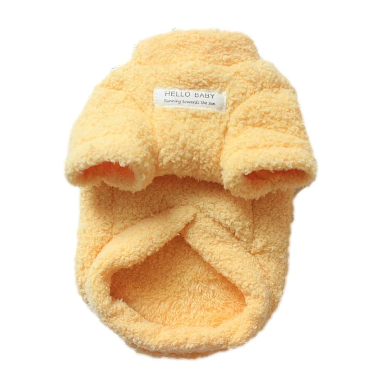 Winter Plush Dog Sweater – Soft Warm Coat for Small & Medium Dogs and Cats, Cozy Puppy Jacket for Chihuahua, Teddy