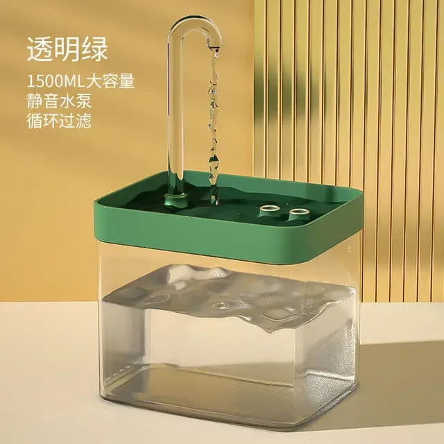 Ultra-Quiet 1.5L Smart Pet Water Fountain – Automatic Cat & Dog Water Dispenser with Burnout Protection Pump