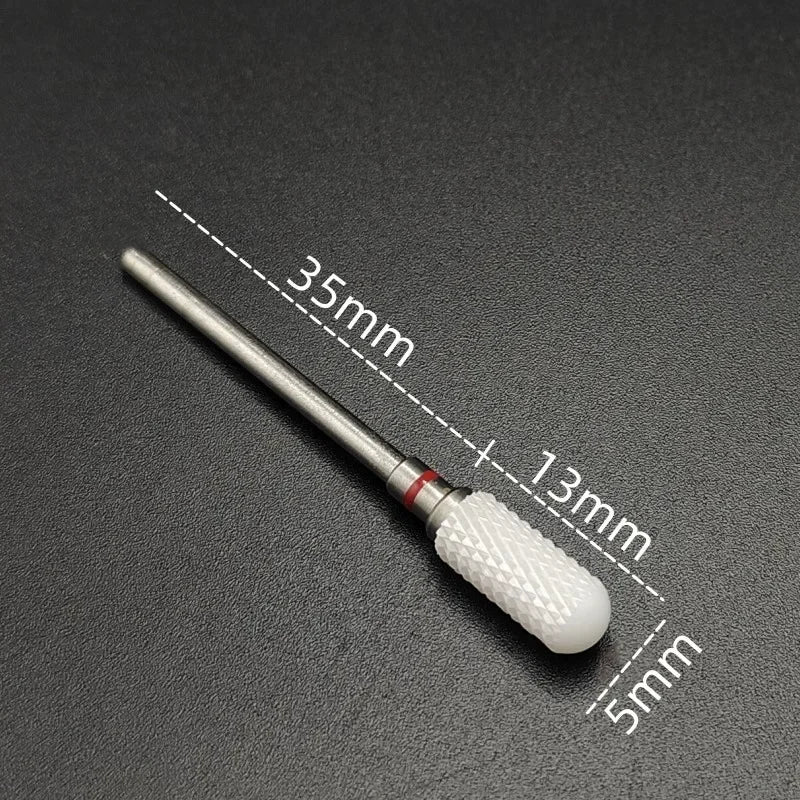 Ceramic Nail Drill Bit – 3/32" Carbide Milling Cutter for Electric Nail Drill, Manicure, Pedicure & Callus Care