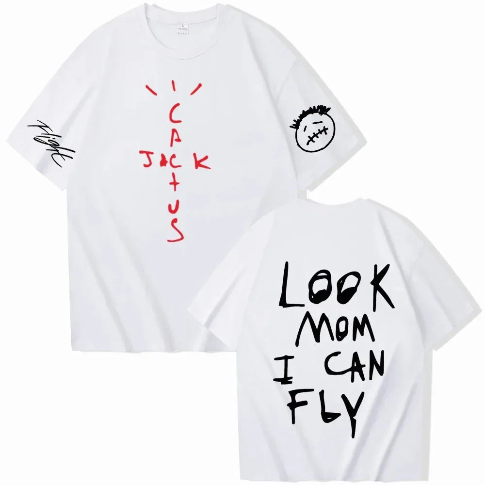 Y2K Letter Print Cotton T-Shirt – Summer Fashion Short Sleeve Tee for Men and Women