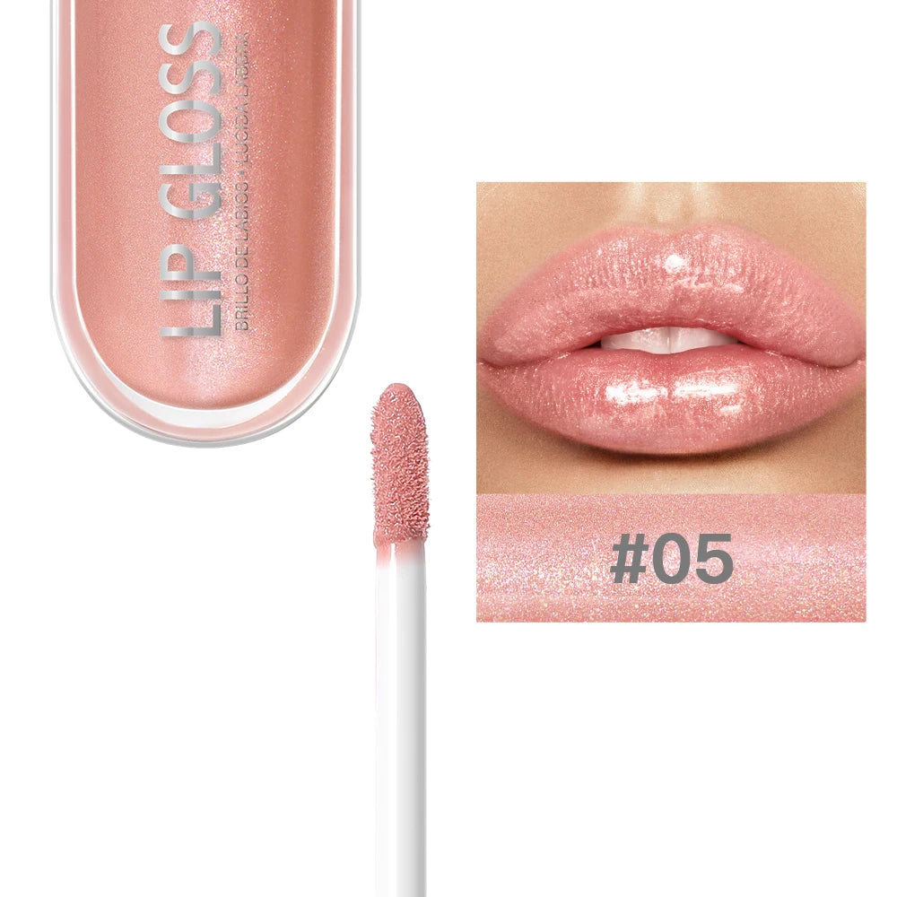 12 Colors Glitter Lip Gloss – Long-Lasting Diamond Pearlescent Metallic Liquid Lipstick