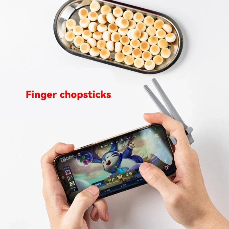 Clean Finger Chopsticks – No-Mess Snack Helper for Gamers, Office, and Kitchen Use