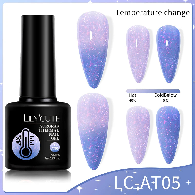 7ml Thermal Color-Changing Gel Nail Polish – Temperature Reactive Vernis with Matte & Bright Effect