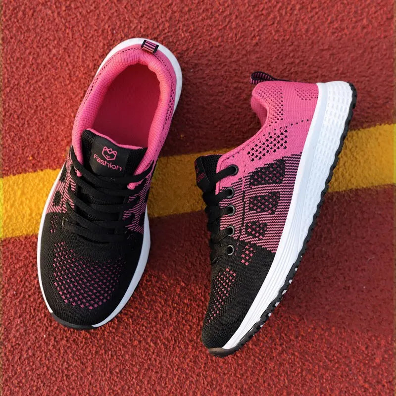 Women’s Lightweight Running Shoes – Breathable Lace-Up Sneakers with EVA Cushion, Comfortable Stability Trainers for Jogging, Tennis & Daily Wear