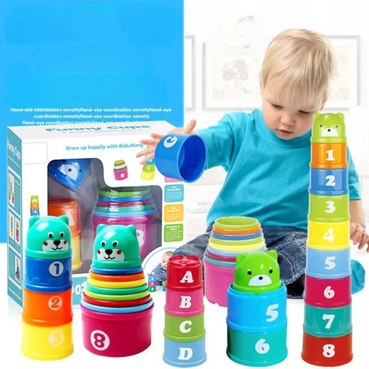 Brain Response Battle Stack Cups – Educational Hand Speed Puzzle Toy for Toddlers and Kids