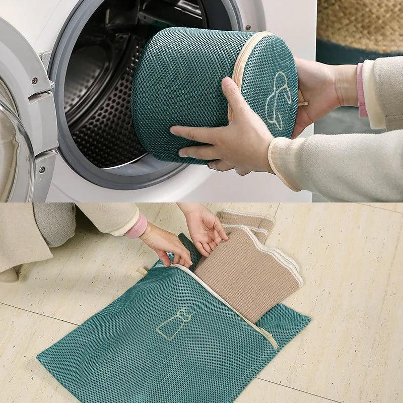 6-Piece Laundry Bag Set for Washing Machine – Embroidery Wash Nets for Underwear, Bras, Socks, and Clothes – Large-Capacity Storage Organizer