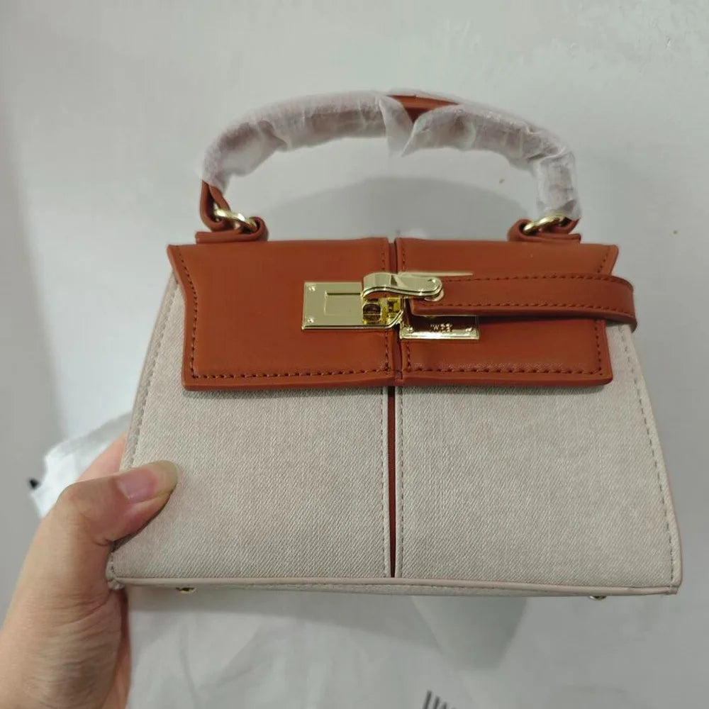 Trapezoidal Crossbody Leather Bag for Women – Versatile PU Top-Handle Handbag, Fashionable Casual Day Clutch Purse