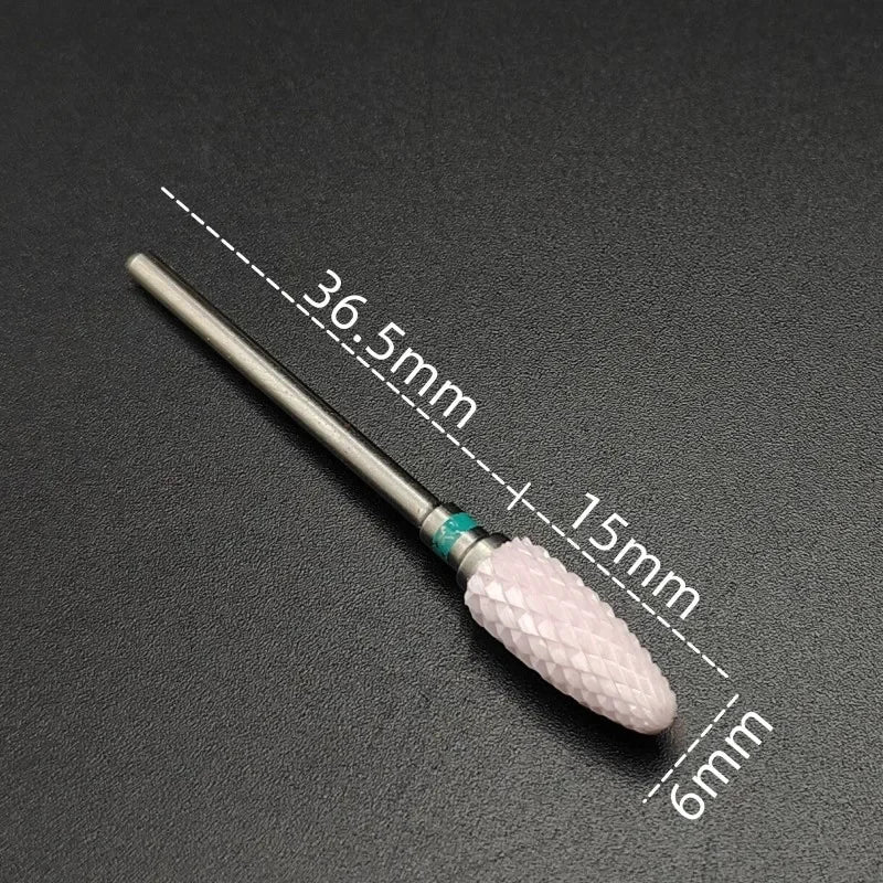Ceramic Nail Drill Bit – 3/32" Carbide Milling Cutter for Electric Nail Drill, Manicure, Pedicure & Callus Care