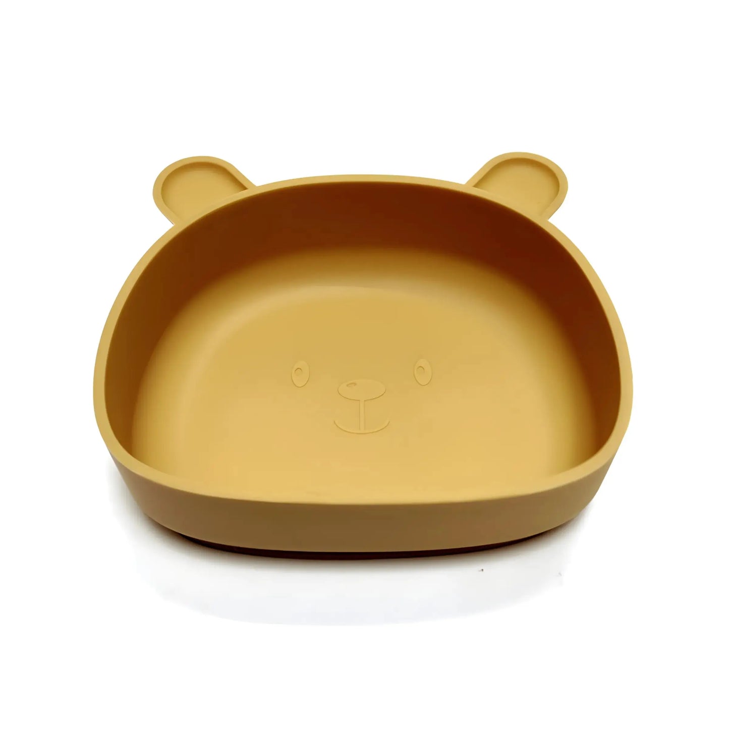 Bear-Shaped Silicone Suction Plate for Babies – Anti-Scald, Fall-Proof Cartoon Dinner Bowl for Toddlers and Kids