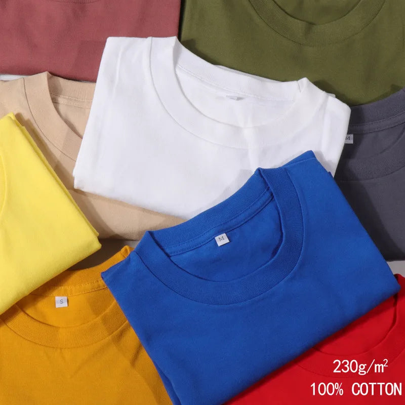 Women's 100% Cotton Loose Fit Short Sleeve T-Shirt – Casual Solid Color Summer Essential Tee