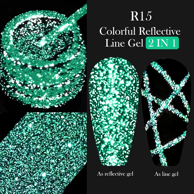 5ml Metallic Gold & Silver Liner Gel – Super Bright Mirror Nail Art Drawing Gel for French Tips & Design