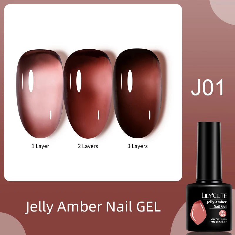 7ml Purple Red Glitter Gel Nail Polish – Soak Off UV Semi-Permanent Varnish for DIY Winter Nail Art