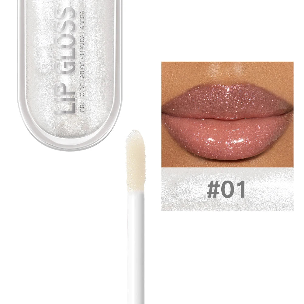 12 Colors Glitter Lip Gloss – Long-Lasting Diamond Pearlescent Metallic Liquid Lipstick