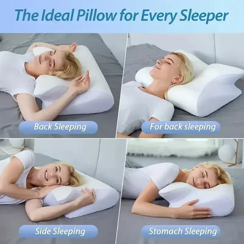 2-in-1 Memory Foam Cervical Pillow – Ergonomic Orthopedic Neck Support for Pain Relief, Sleep Posture, and Relaxation